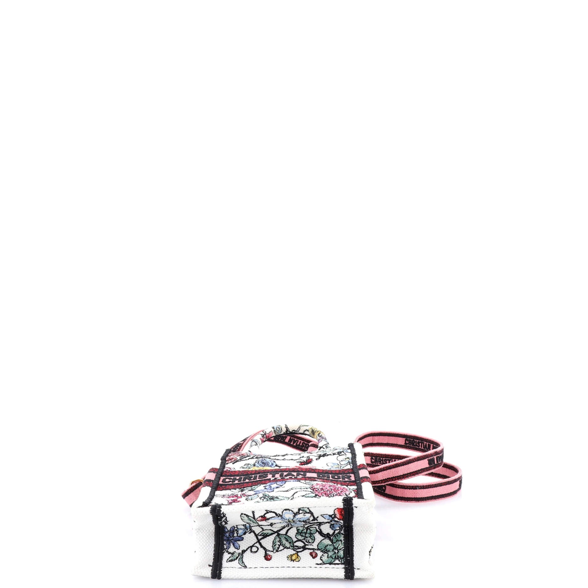 Book Tote Phone Bag Embroidered Canvas Mini