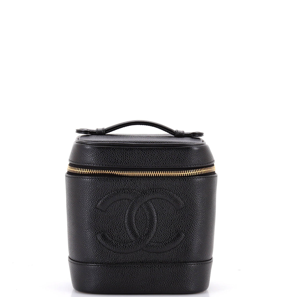 Vintage Timeless Cosmetic Case Caviar Tall