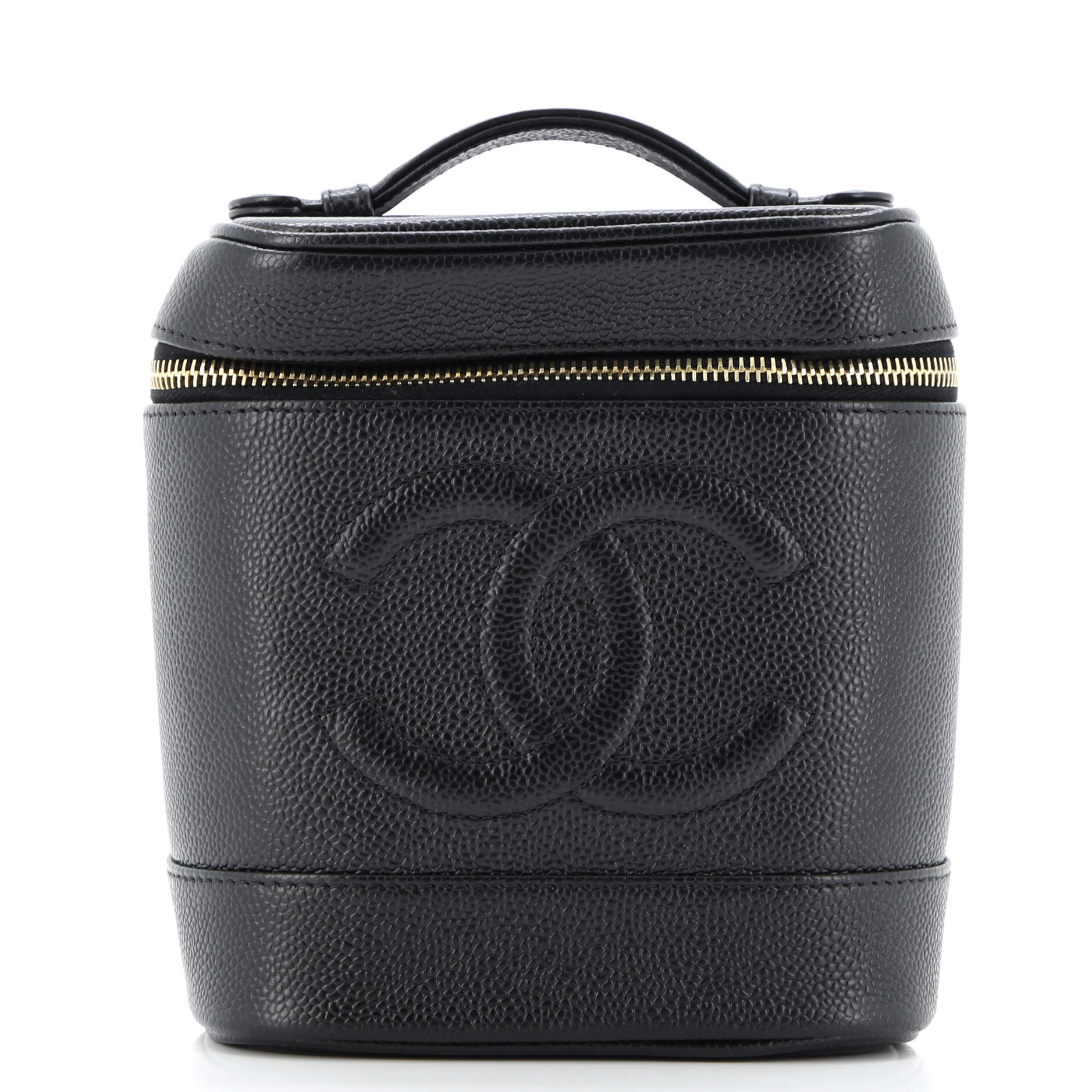Vintage Timeless Cosmetic Case Caviar Tall