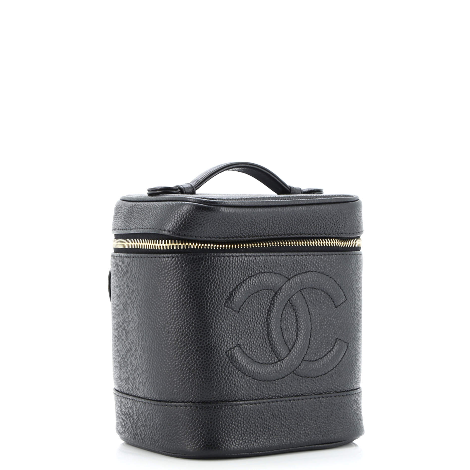 Vintage Timeless Cosmetic Case Caviar Tall