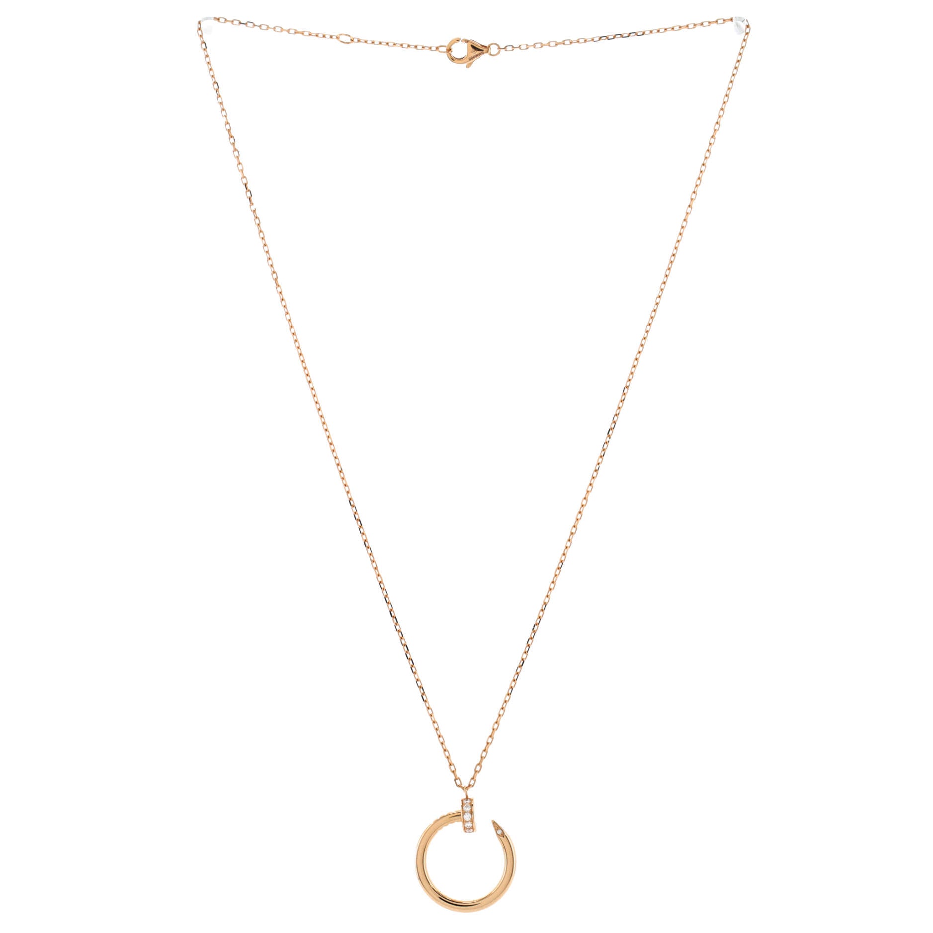 Juste un Clou Pendant Necklace 18K Rose Gold with Diamonds