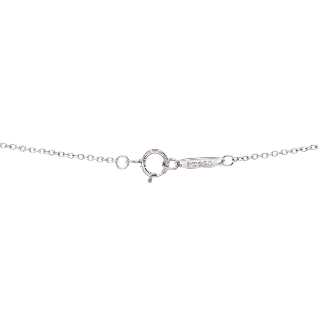 Heart Pendant Necklace Platinum with Diamonds Mini