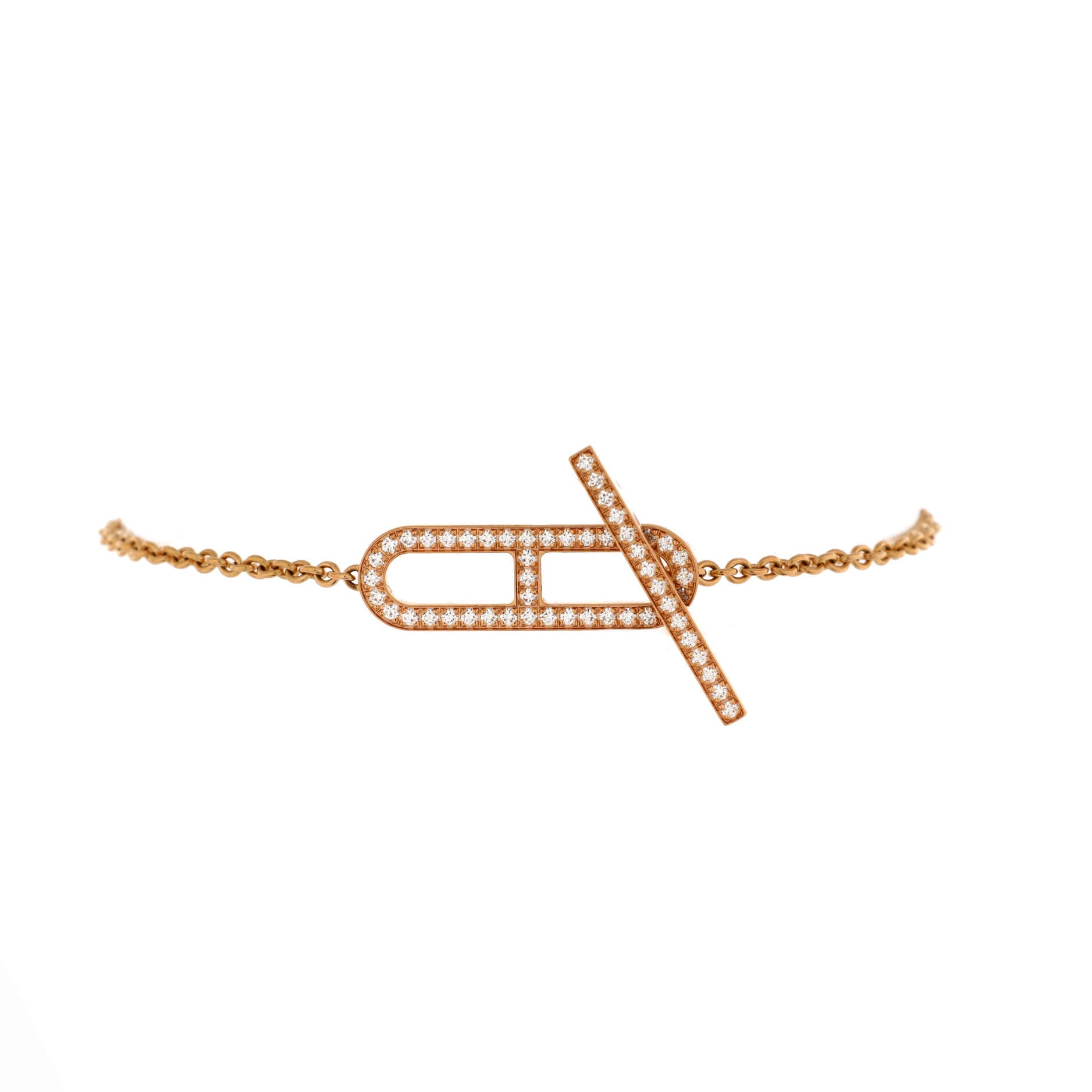 Ever Chaine D'Ancre Bracelet 18K Rose Gold with Diamonds