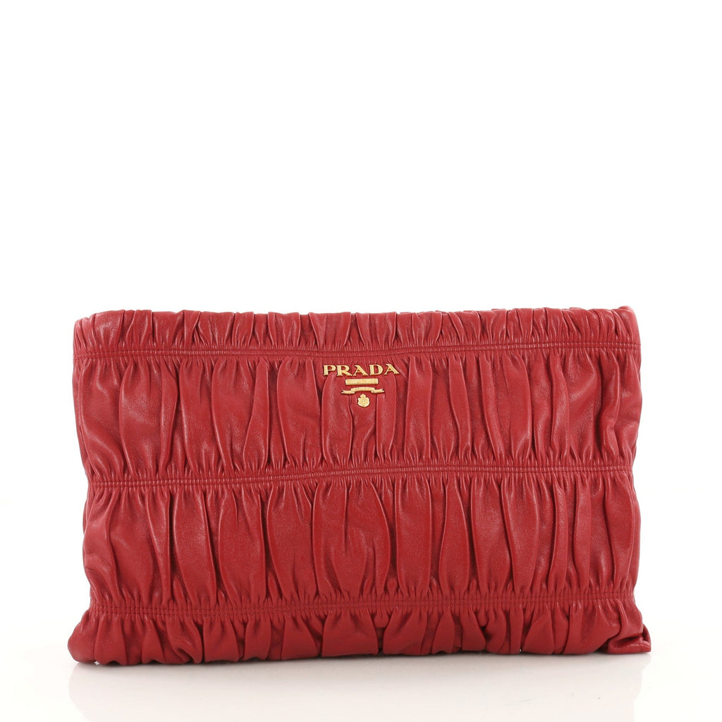 Gaufre Clutch Leather