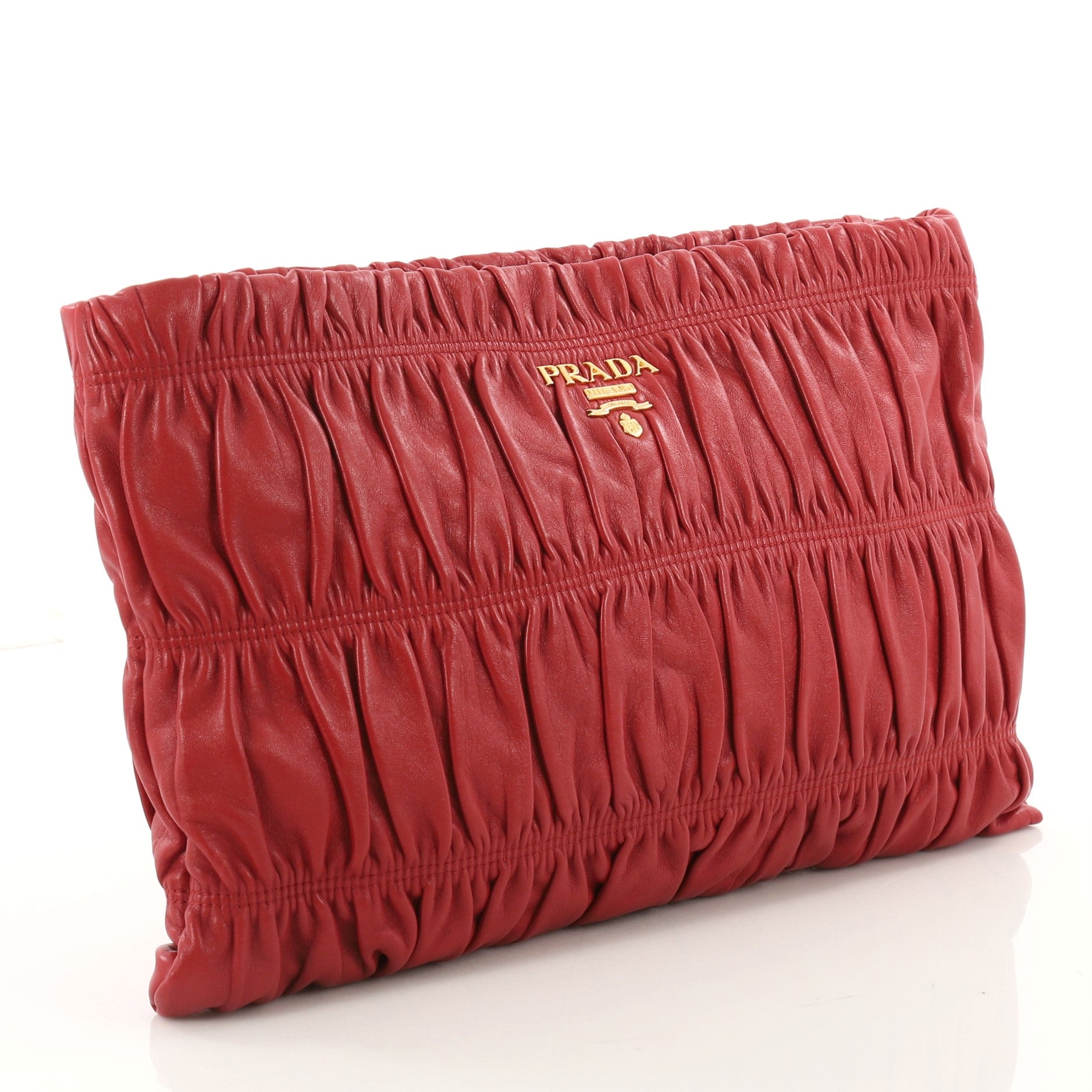 Gaufre Clutch Leather