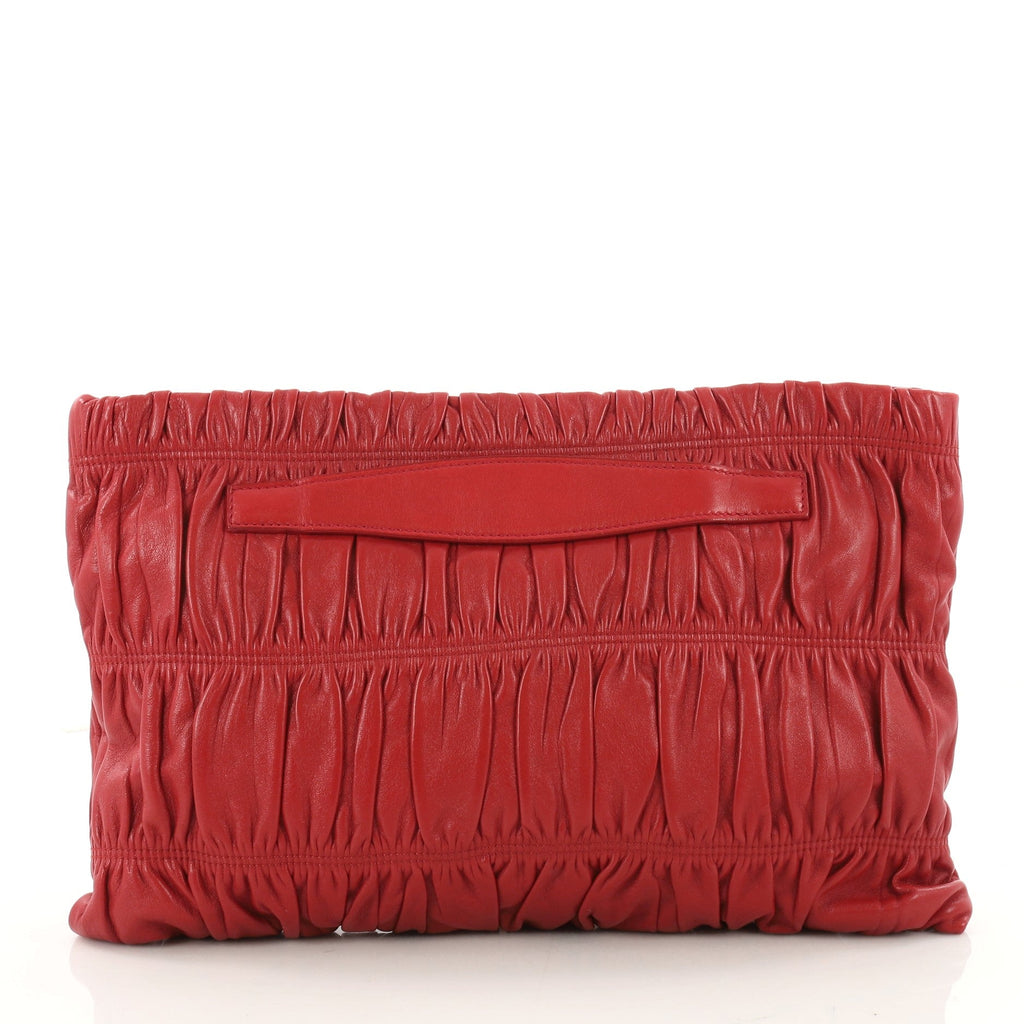 Gaufre Clutch Leather