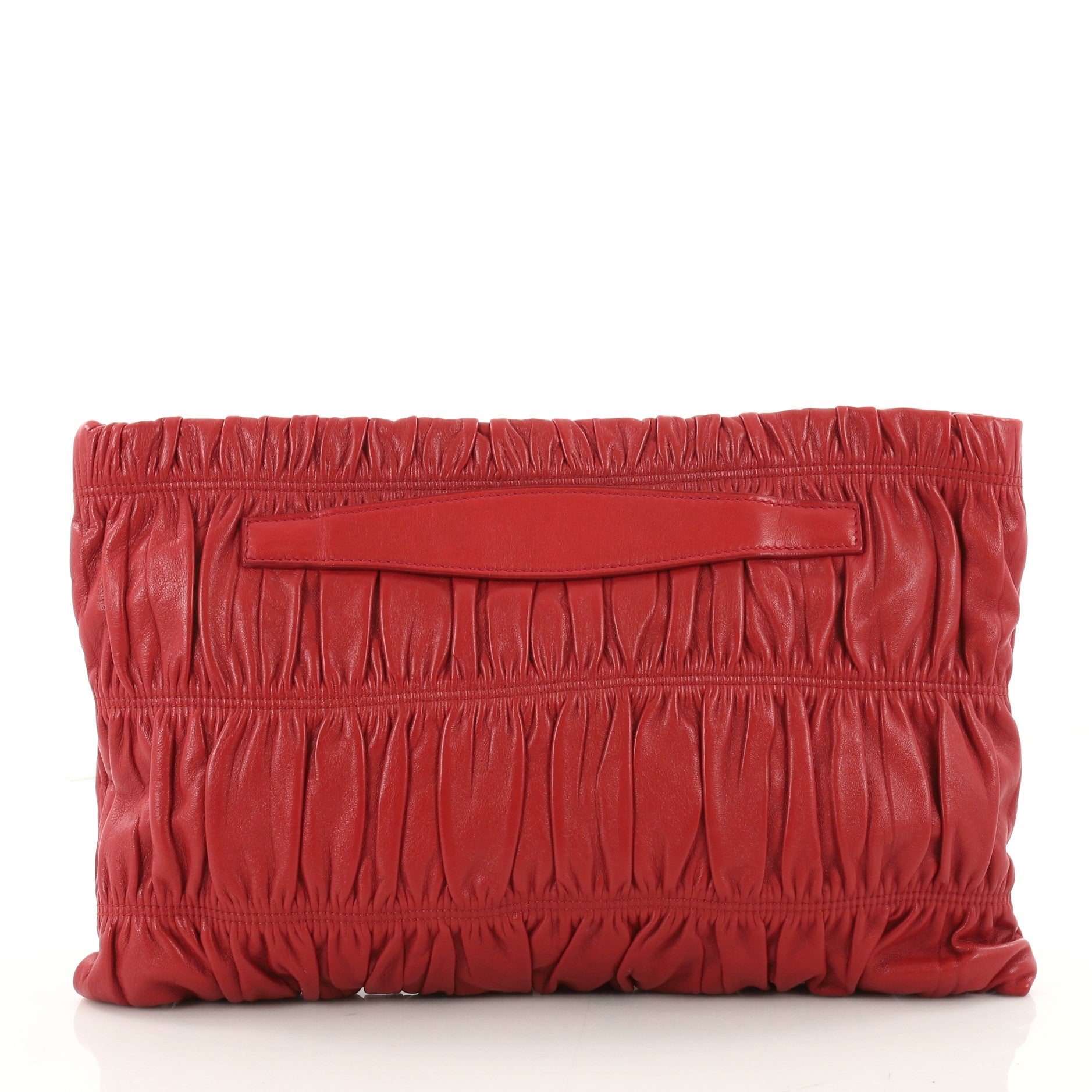Gaufre Clutch Leather
