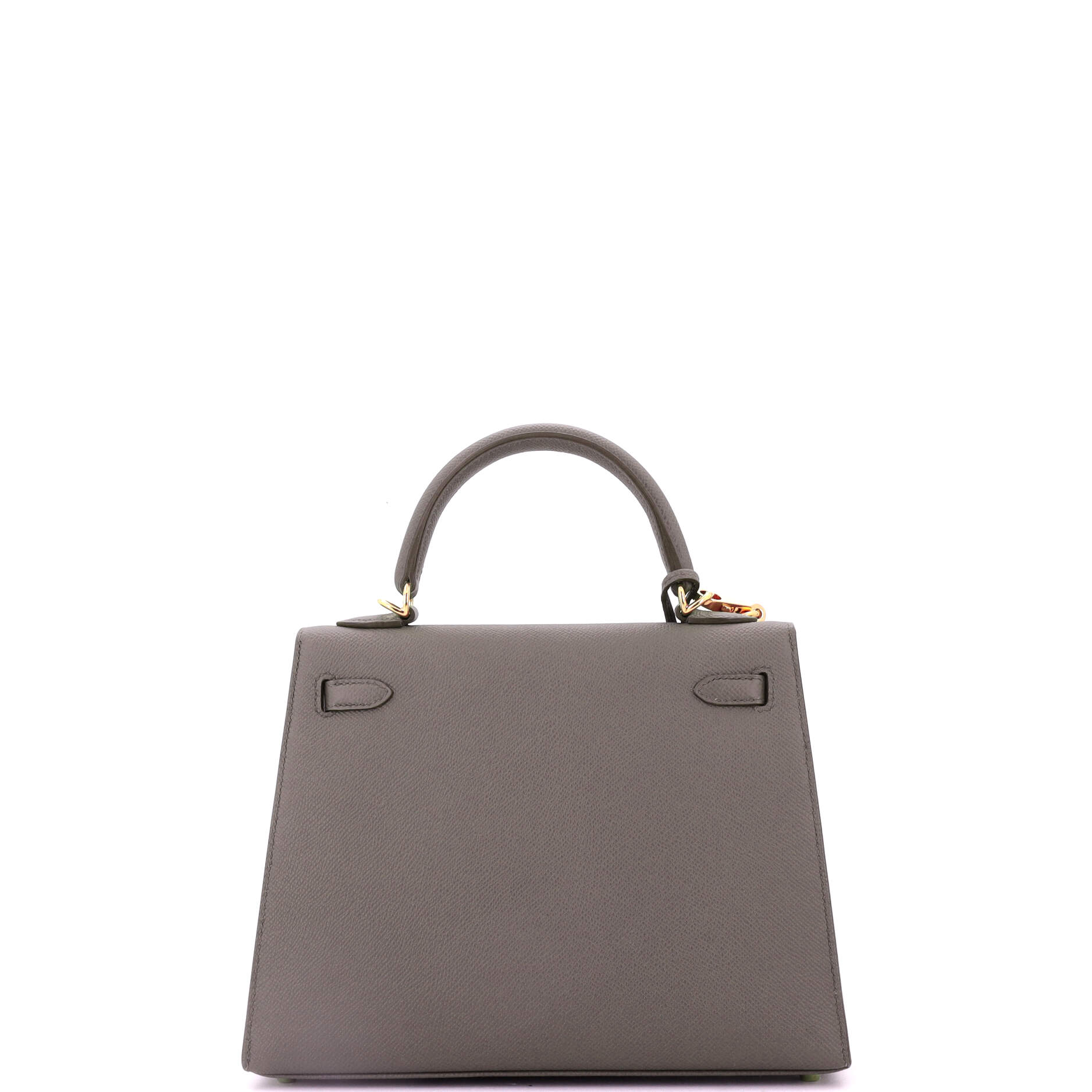 Kelly Handbag Grey Epsom with Gold Hardware 25