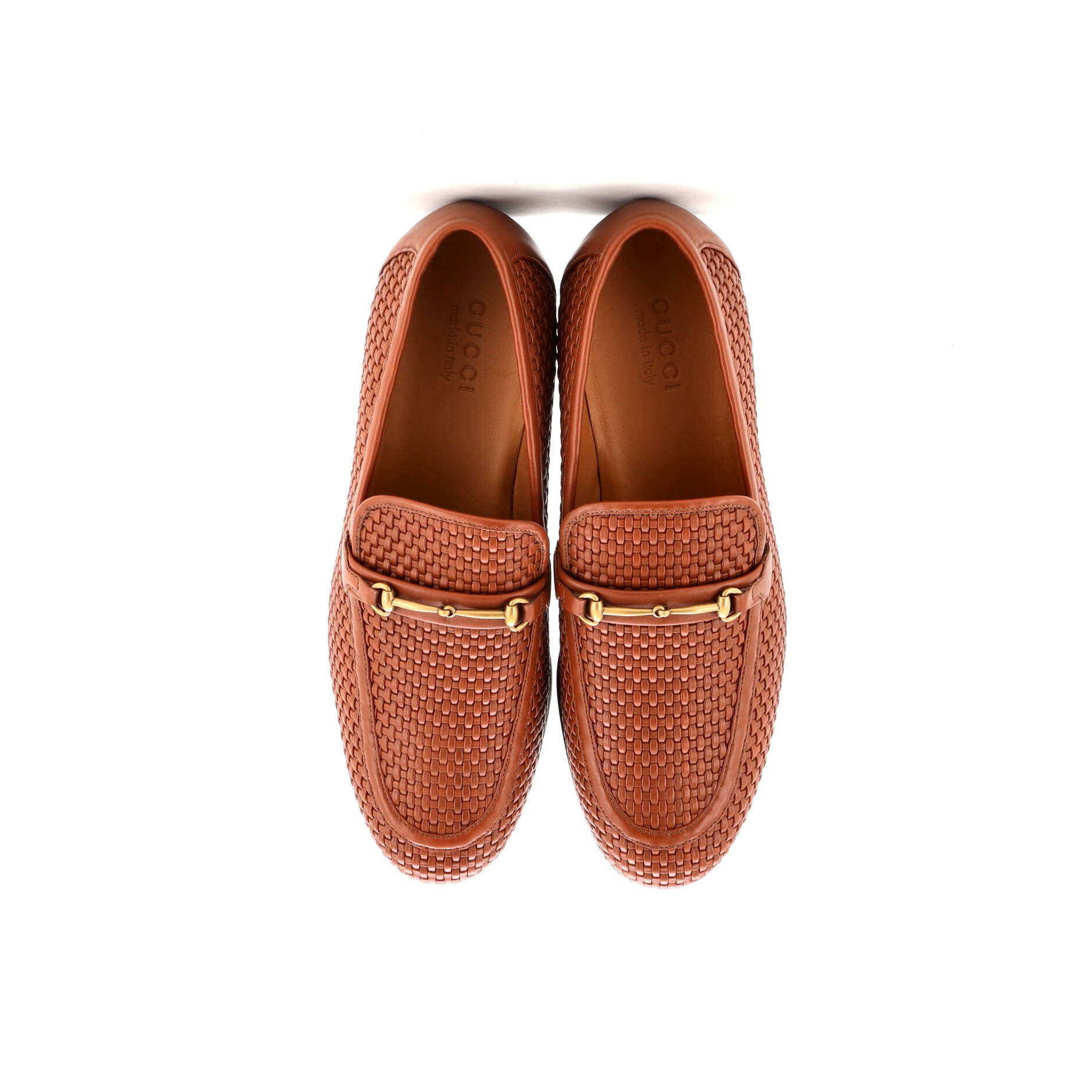 Men's Horsebit Loafers Woven Leather