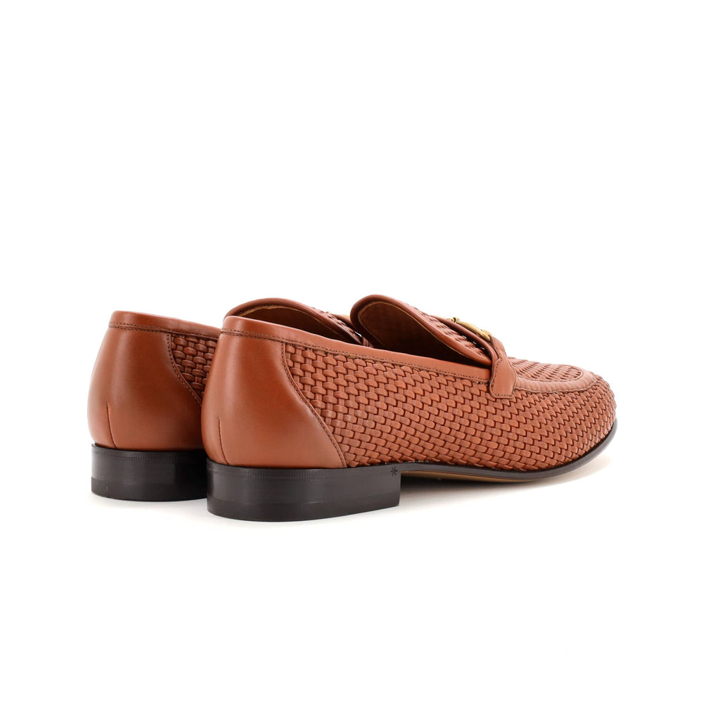 Men's Horsebit Loafers Woven Leather