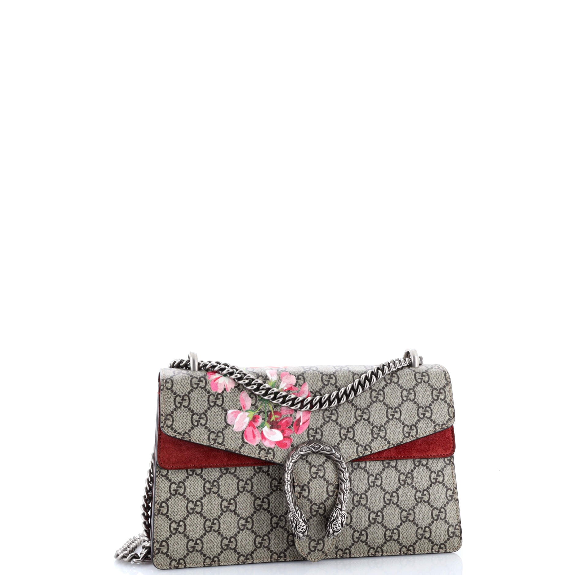 Dionysus Bag Blooms Print GG Coated Canvas Small