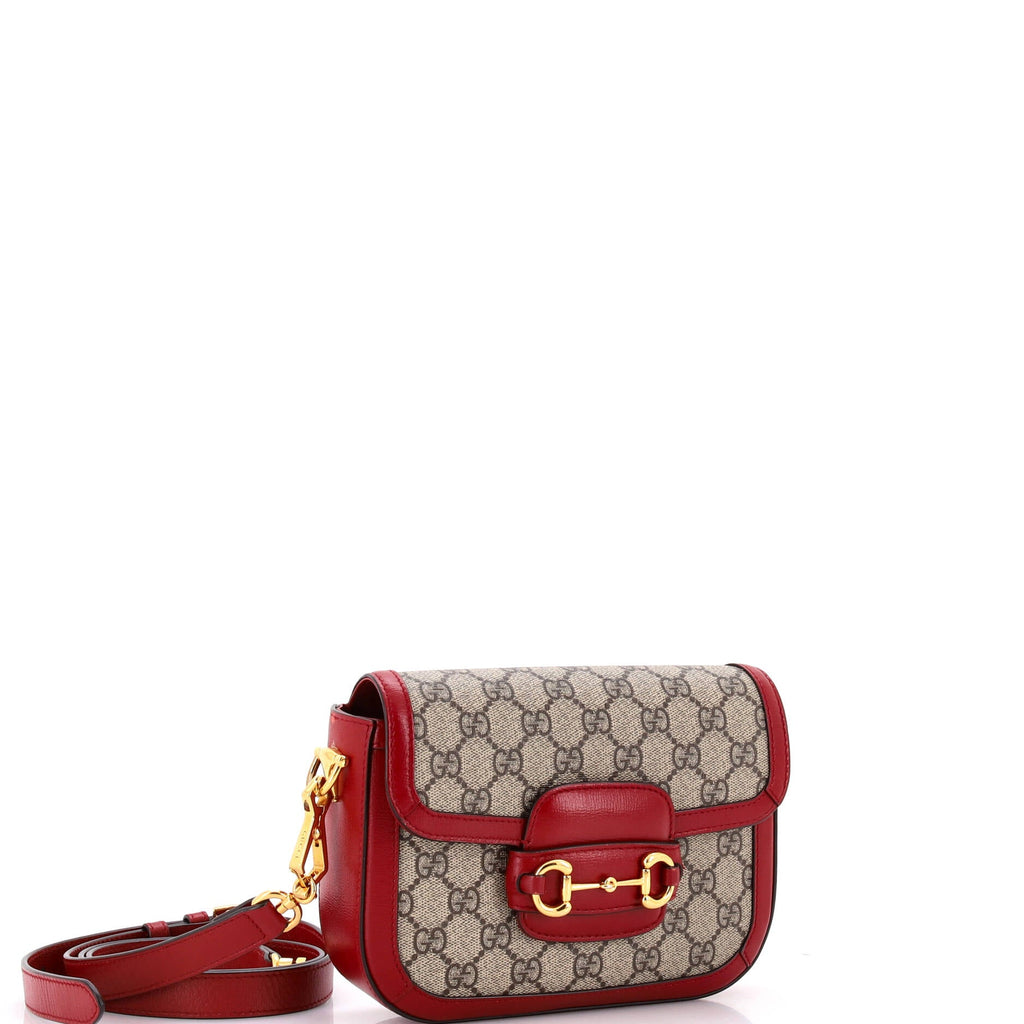 Horsebit 1955 Shoulder Bag GG Coated Canvas with Leather Mini