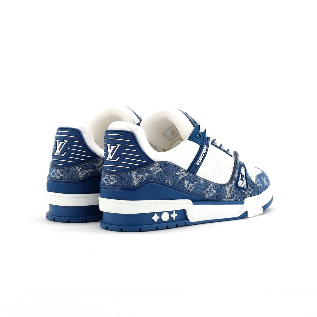 Men's LV Trainer Sneakers Monogram Empreinte Leather and Monogram Denim
