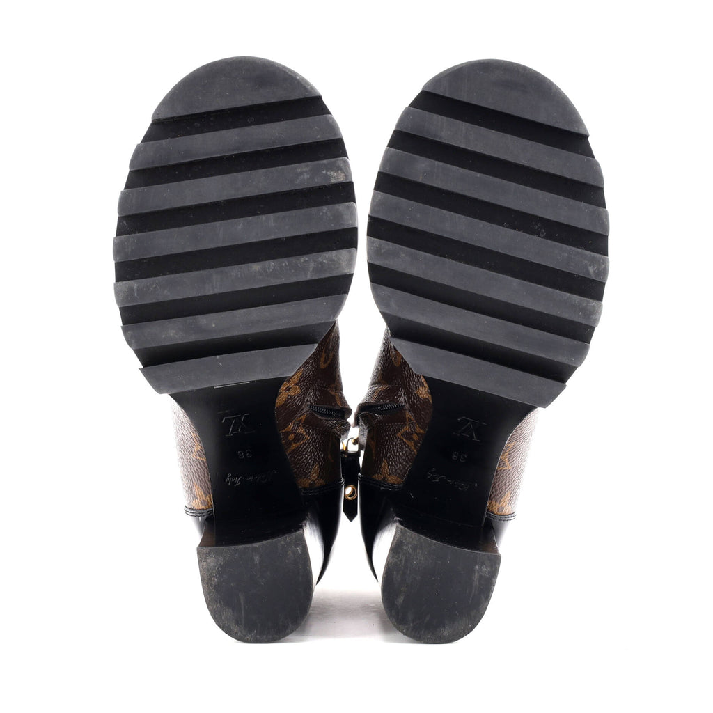 Women's Star Trail Ankle Boots Monogram Canvas with Patent