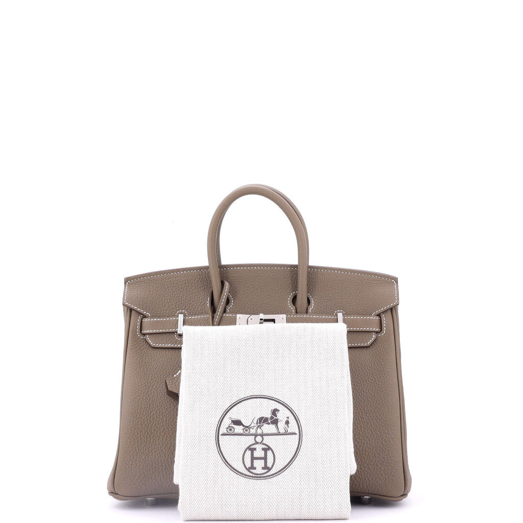 Birkin Handbag Grey Togo with Palladium Hardware 25