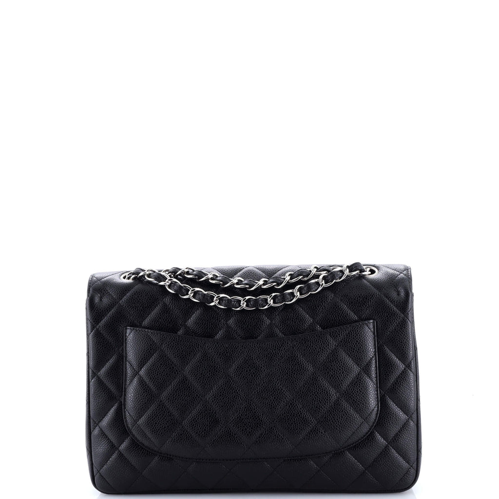 Vintage Classic Single Flap Bag Quilted Caviar Jumbo