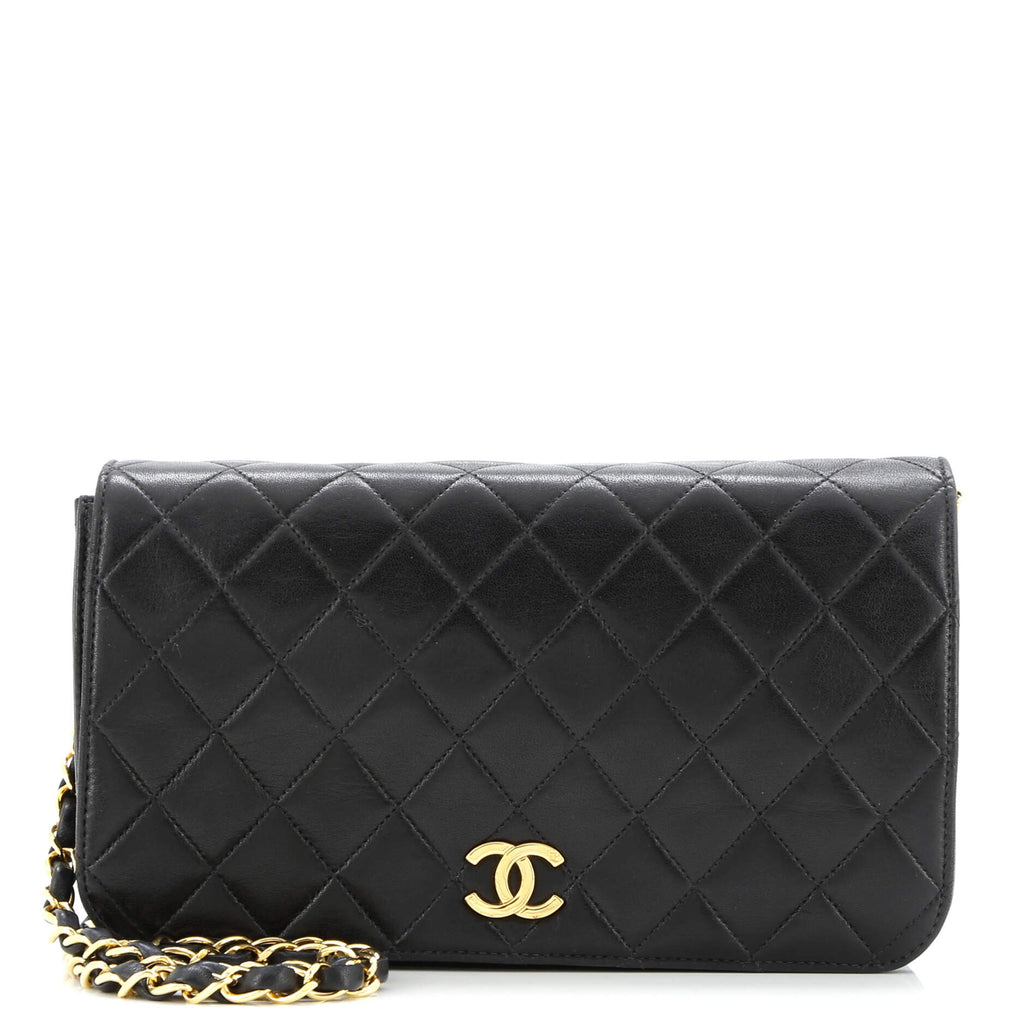 Vintage Full Flap Bag Quilted Lambskin Medium