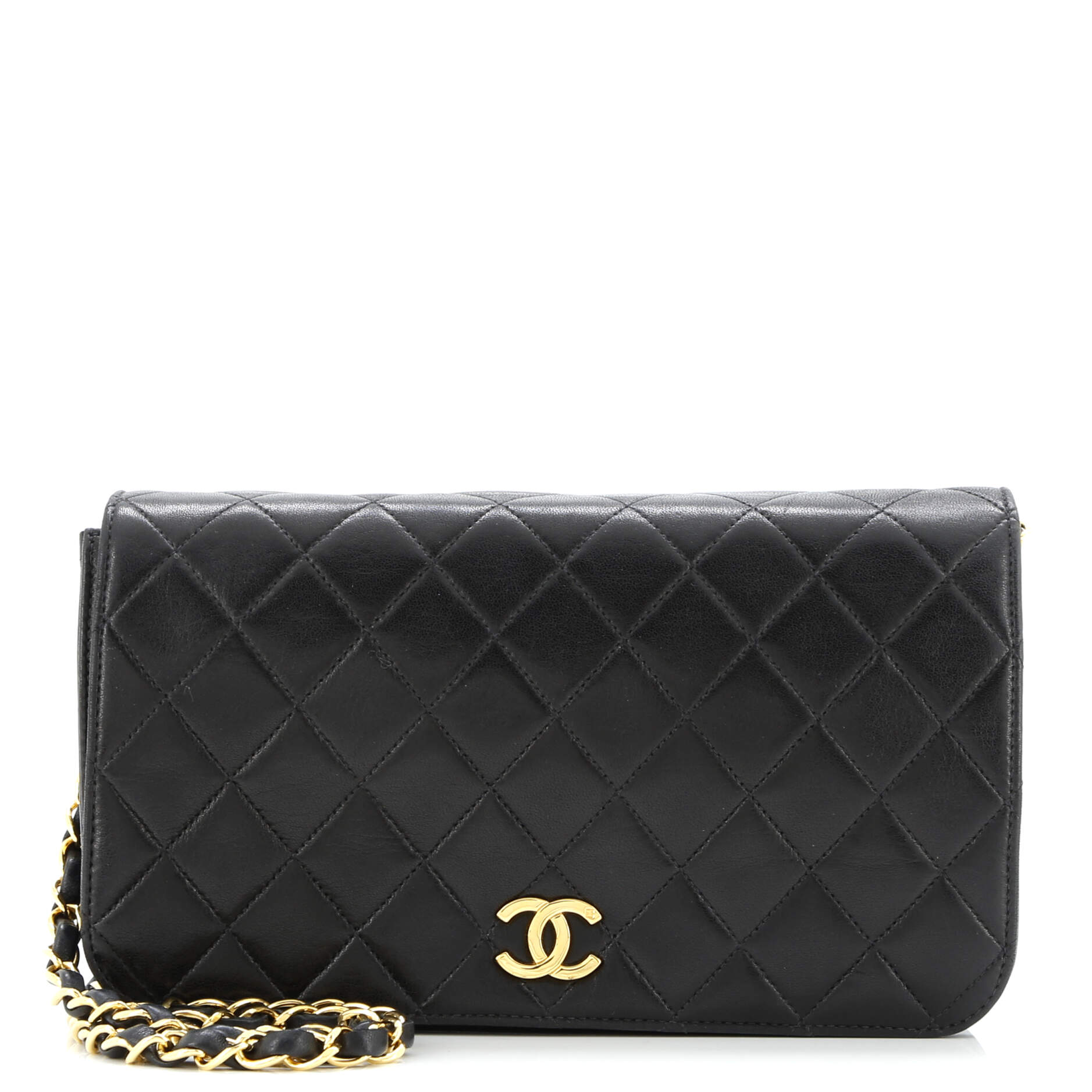 Vintage Full Flap Bag Quilted Lambskin Medium