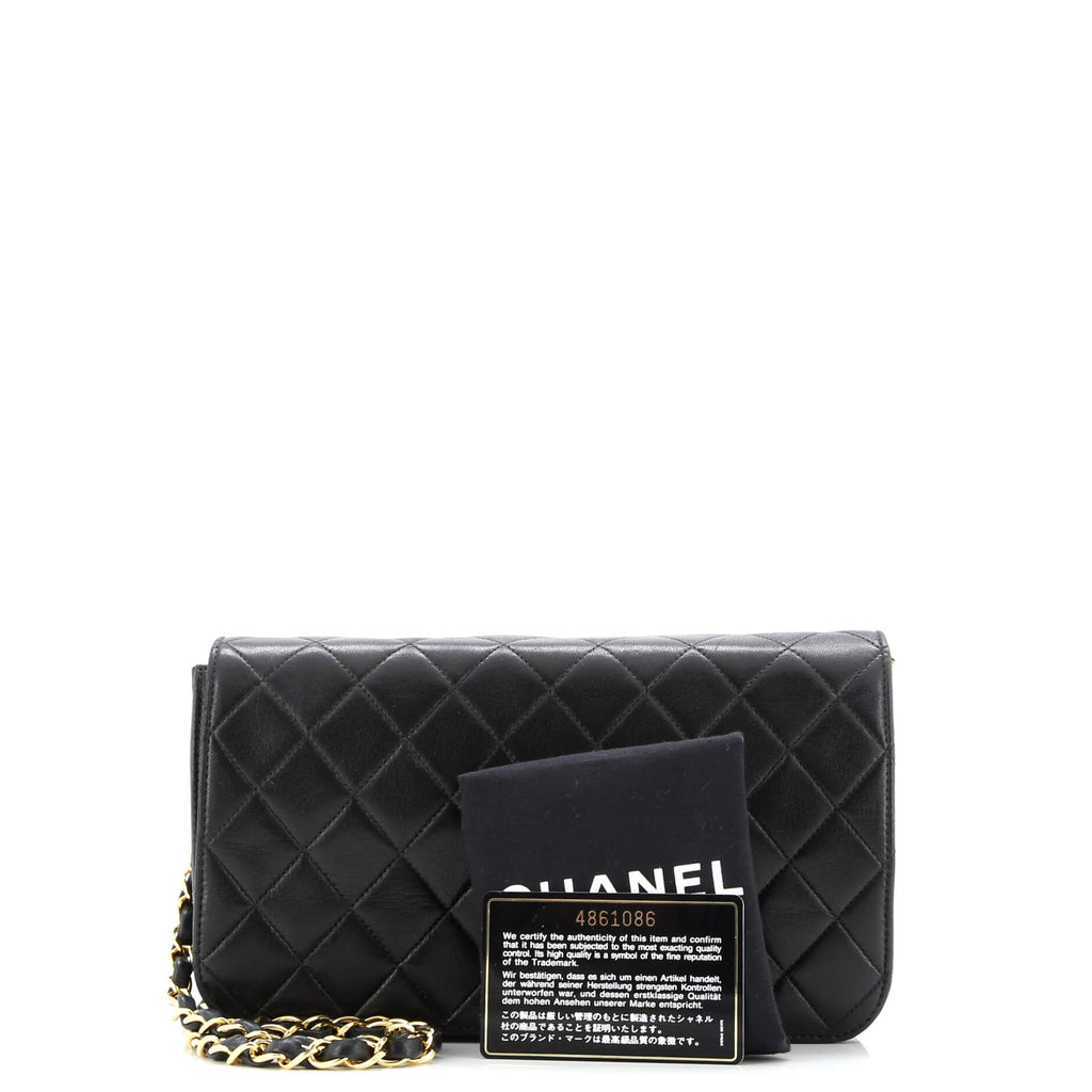 Vintage Full Flap Bag Quilted Lambskin Medium