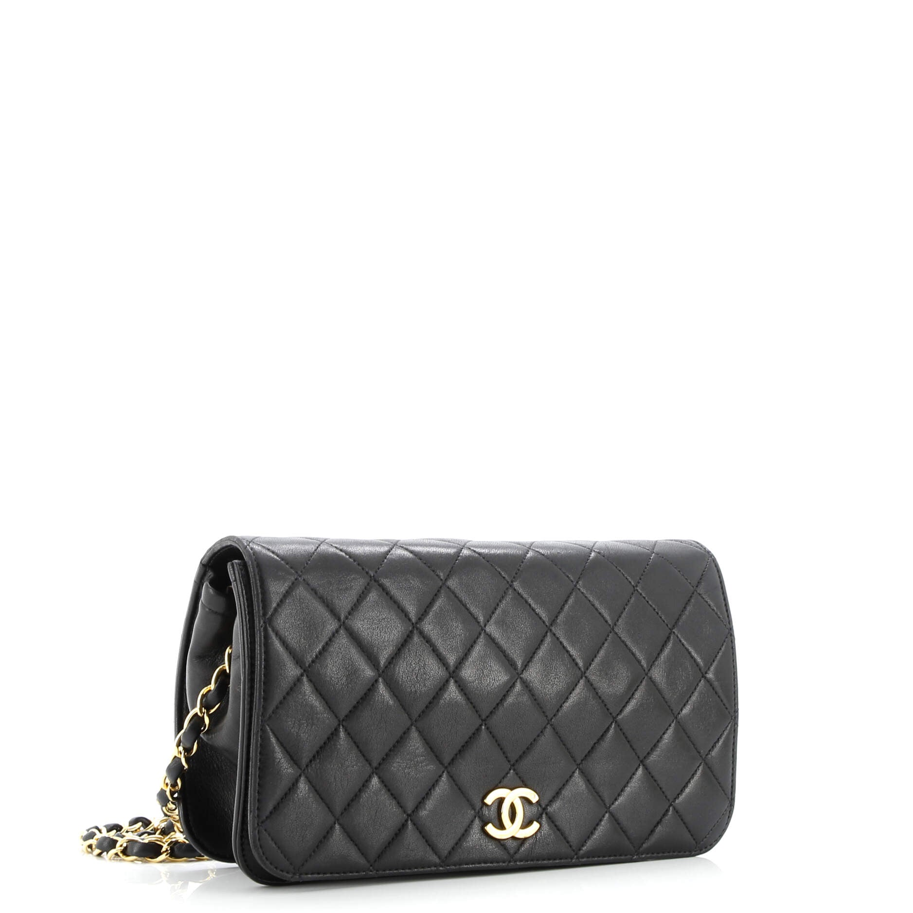 Vintage Full Flap Bag Quilted Lambskin Medium