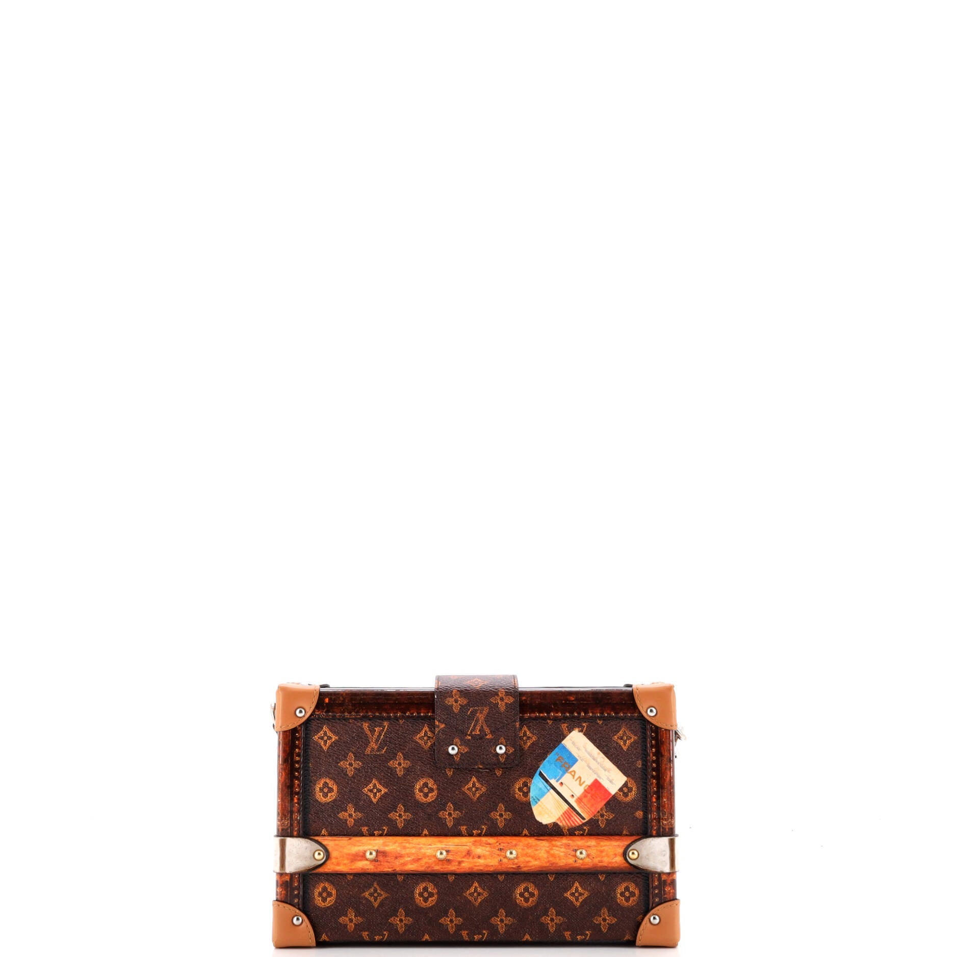 Petite Malle Handbag Limited Edition Time Trunk Monogram Canvas