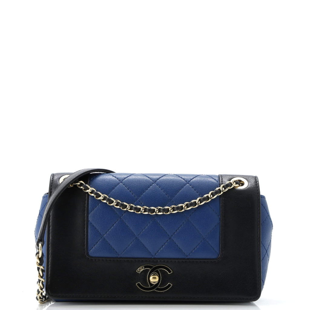 Mademoiselle Vintage Flap Bag Quilted Sheepskin Small