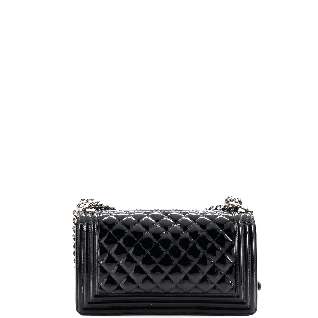 Boy Flap Bag Quilted Plexiglass Patent Old Medium