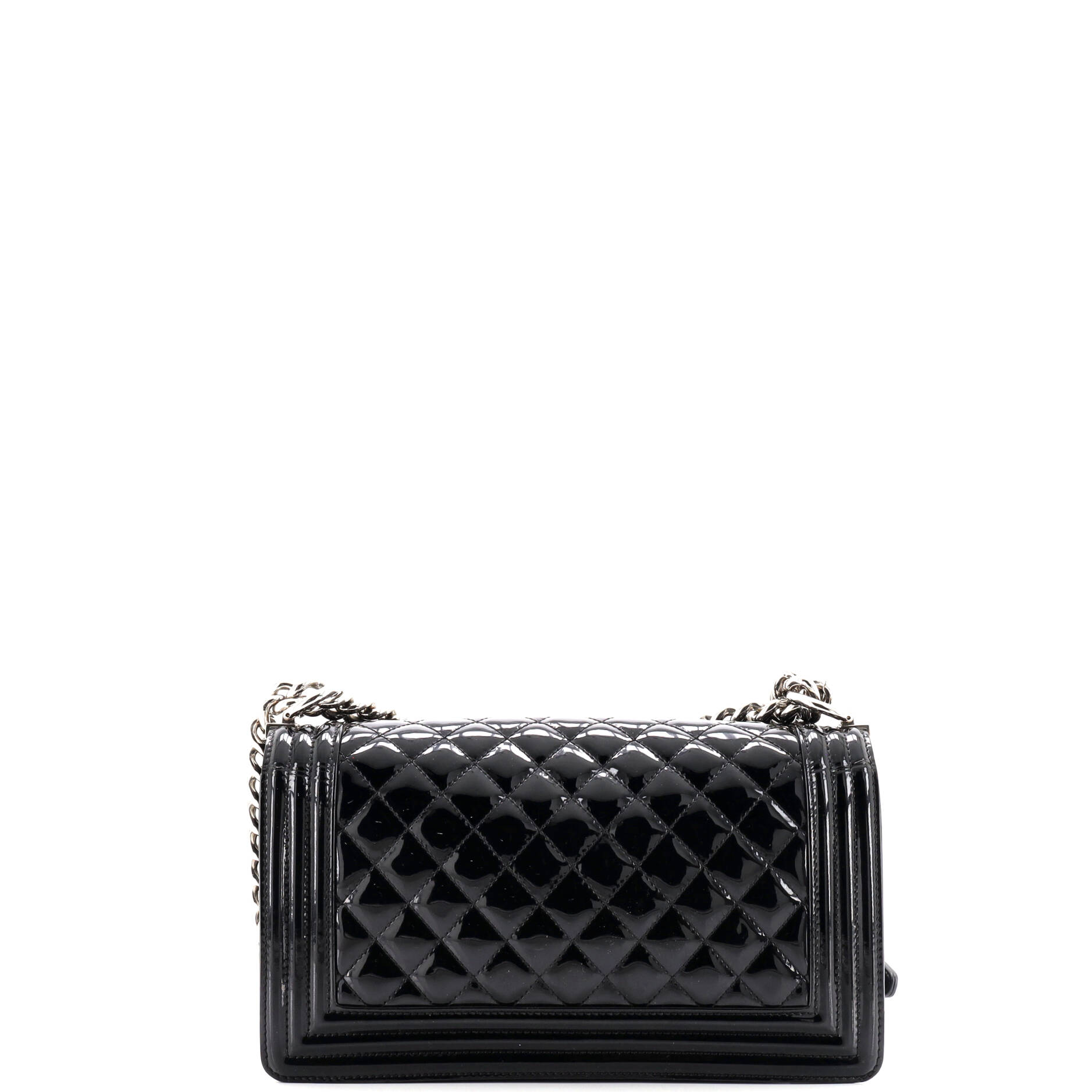 Boy Flap Bag Quilted Plexiglass Patent Old Medium
