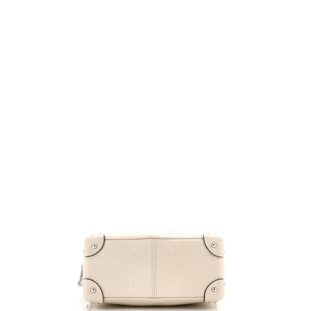 Square Shoulder Bag GG Embossed Perforated Leather
