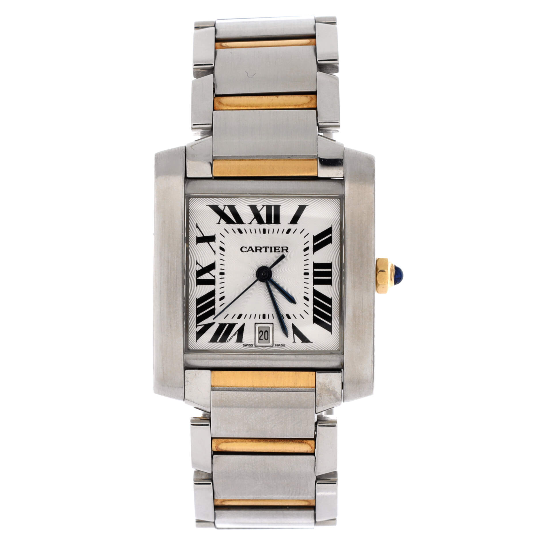 Tank Francaise Automatic Watch Stainless Steel and Yellow Gold 28