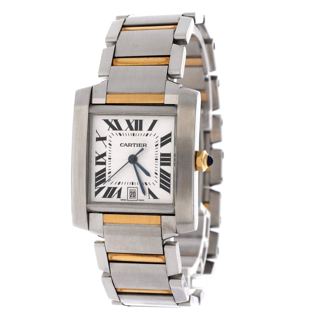 Tank Francaise Automatic Watch Stainless Steel and Yellow Gold 28