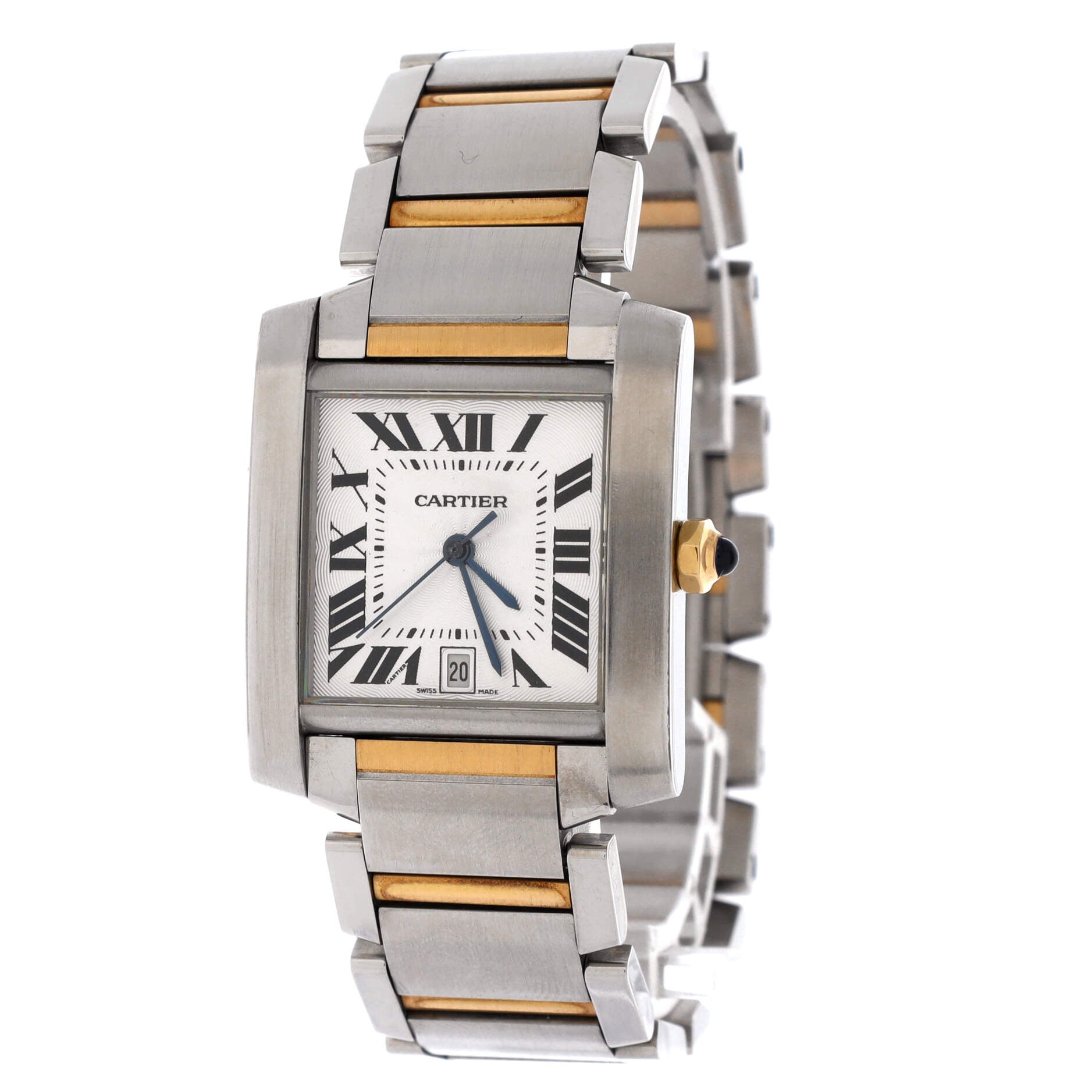 Tank Francaise Automatic Watch Stainless Steel and Yellow Gold 28