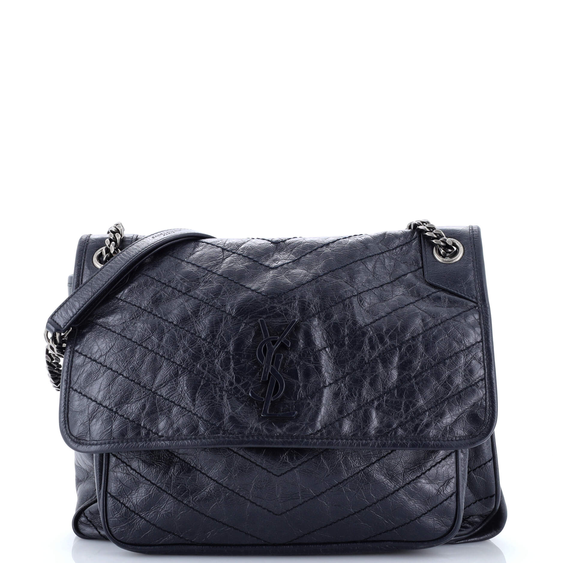 Niki Chain Flap Bag Matelasse Chevron Leather Medium