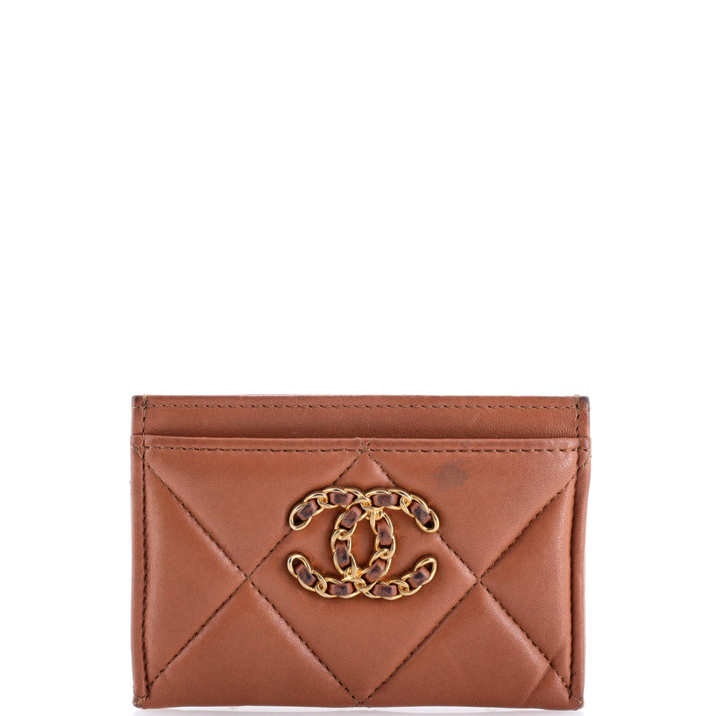 19 Card Holder Quilted Leather