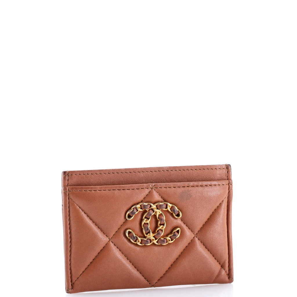 19 Card Holder Quilted Leather