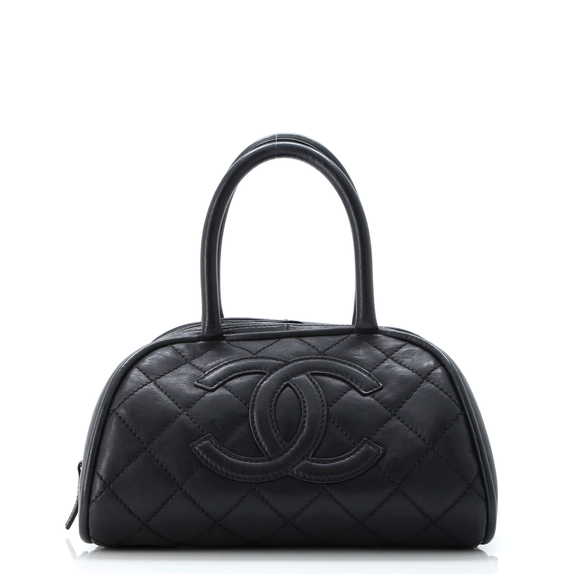 Timeless CC Bowler Bag Quilted Leather Mini