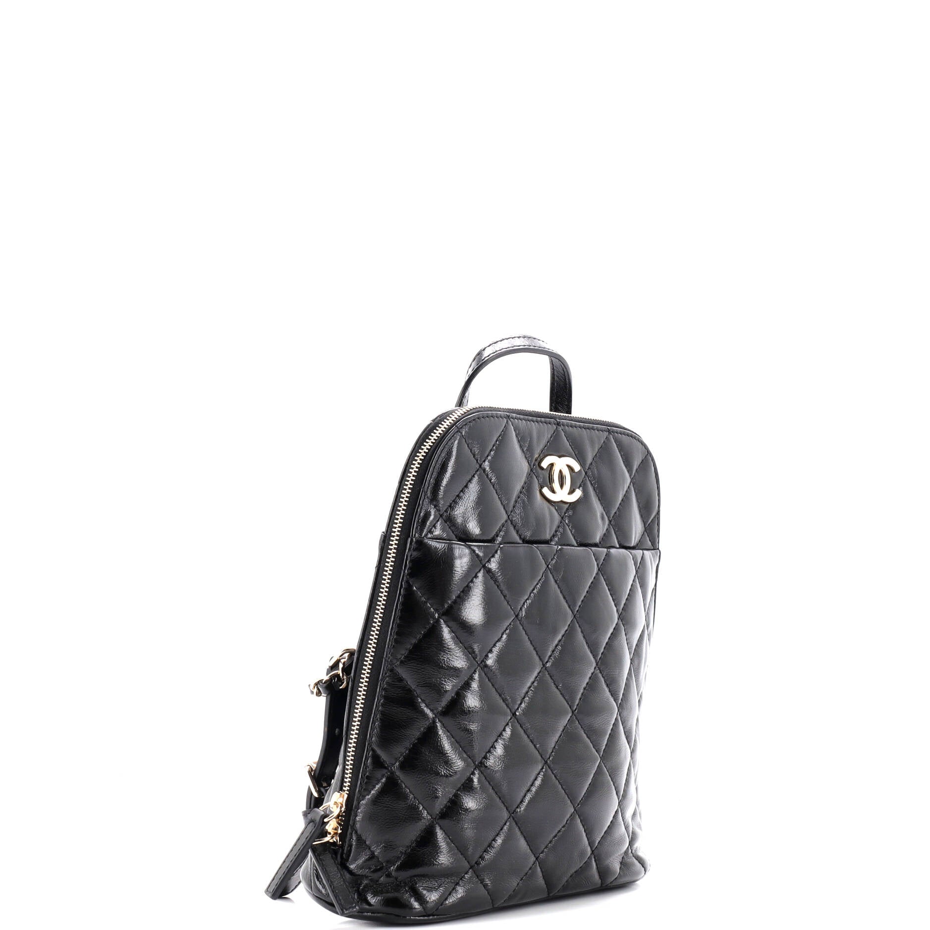 My Pocket Backpack Quilted Shiny Calfskin
