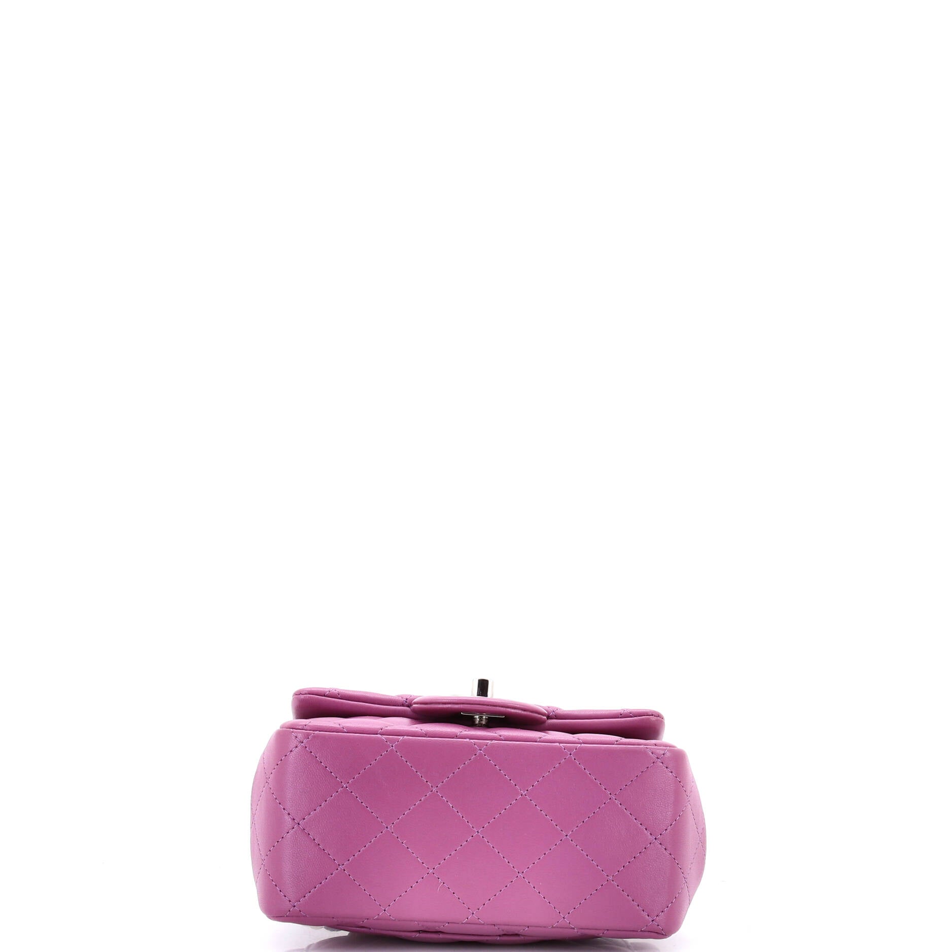 Square Classic Single Flap Bag Quilted Lambskin Mini