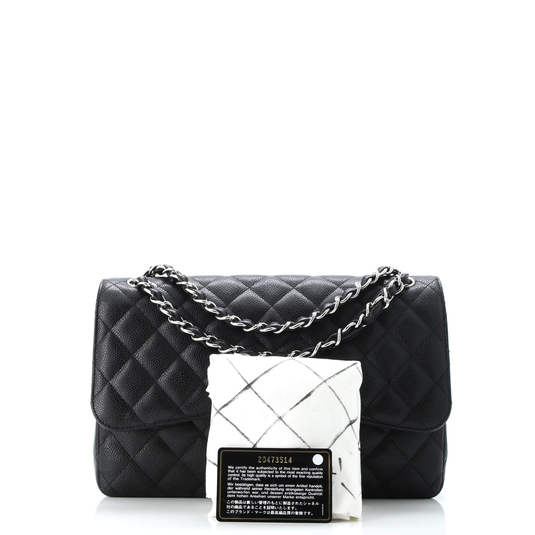 Classic Double Flap Bag Quilted Caviar Jumbo