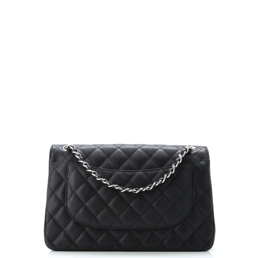 Classic Double Flap Bag Quilted Caviar Jumbo