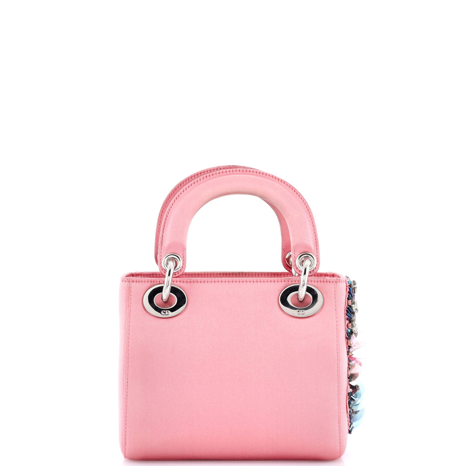 Lady Dior Bag Embellished Satin Mini