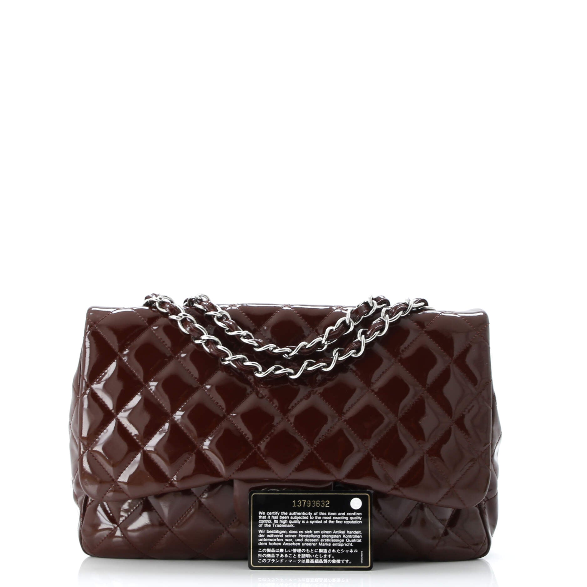 Classic Double Flap Bag Quilted Patent Jumbo