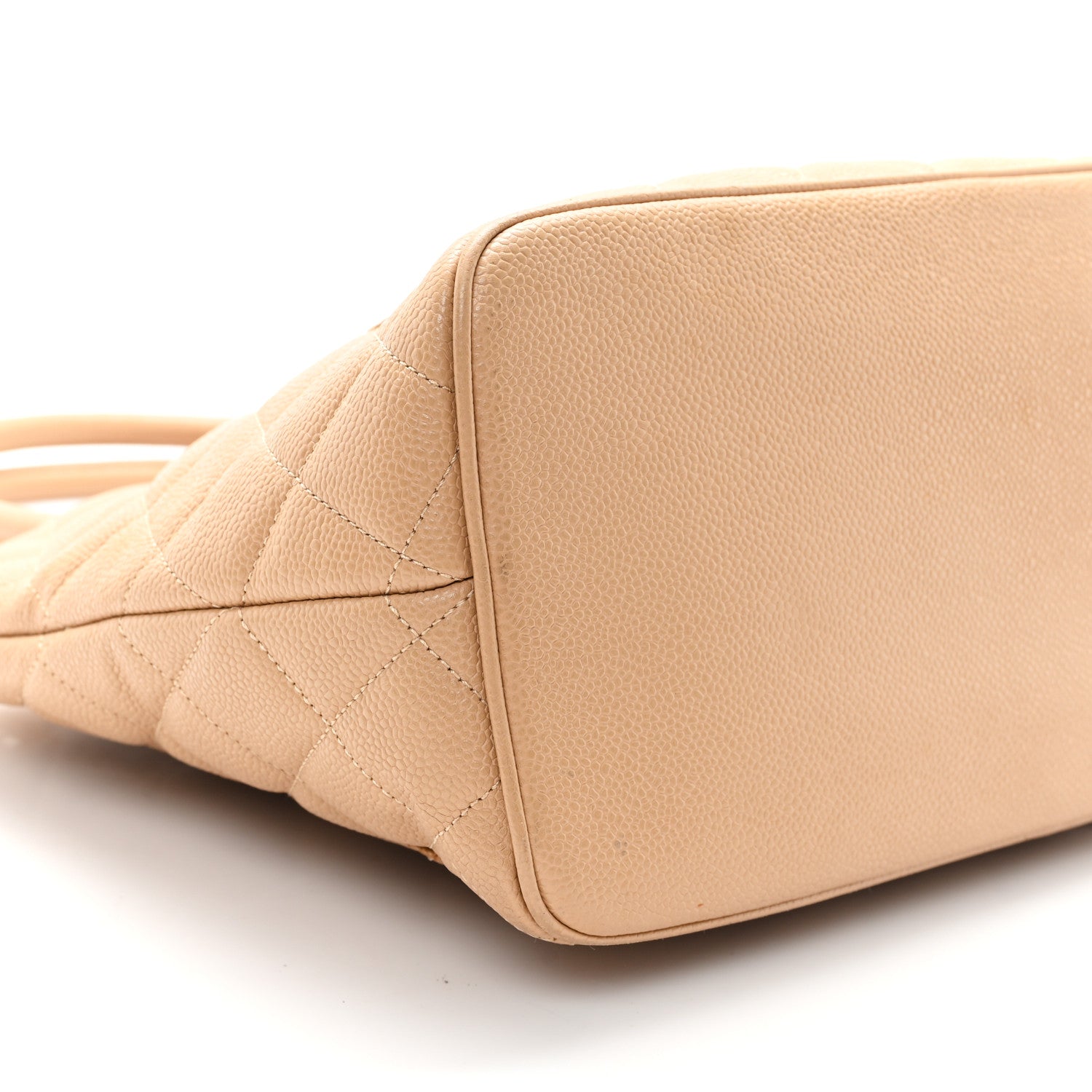 Caviar Quilted Medallion Tote Beige