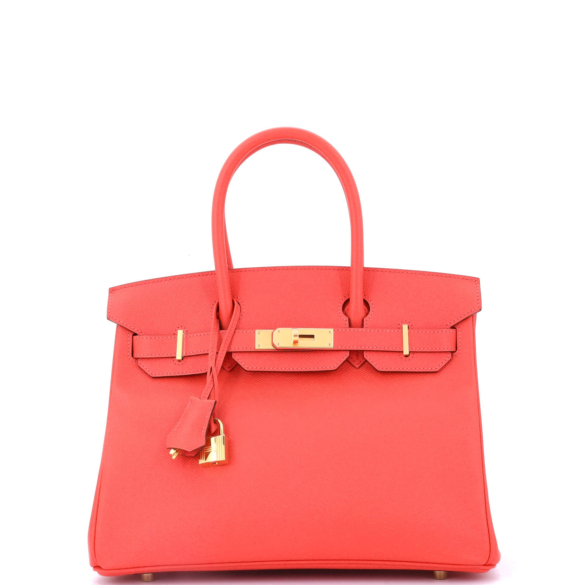 Birkin Handbag Rouge Pivoine Epsom with Gold Hardware 30