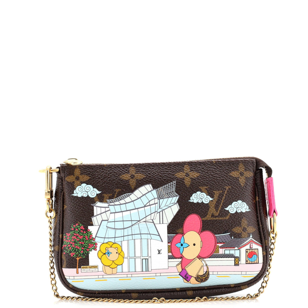 Pochette Accessoires Limited Edition Vivienne Xmas Monogram Canvas Mini