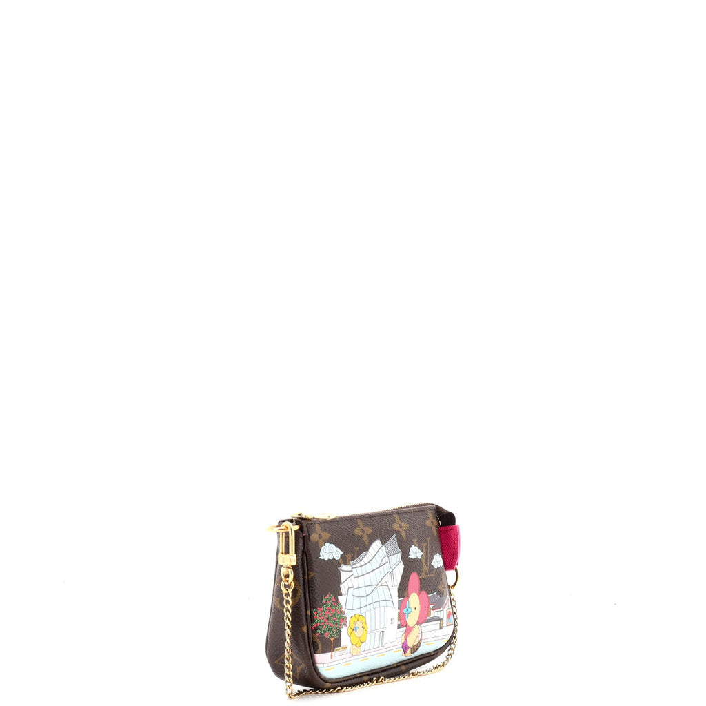 Pochette Accessoires Limited Edition Vivienne Xmas Monogram Canvas Mini