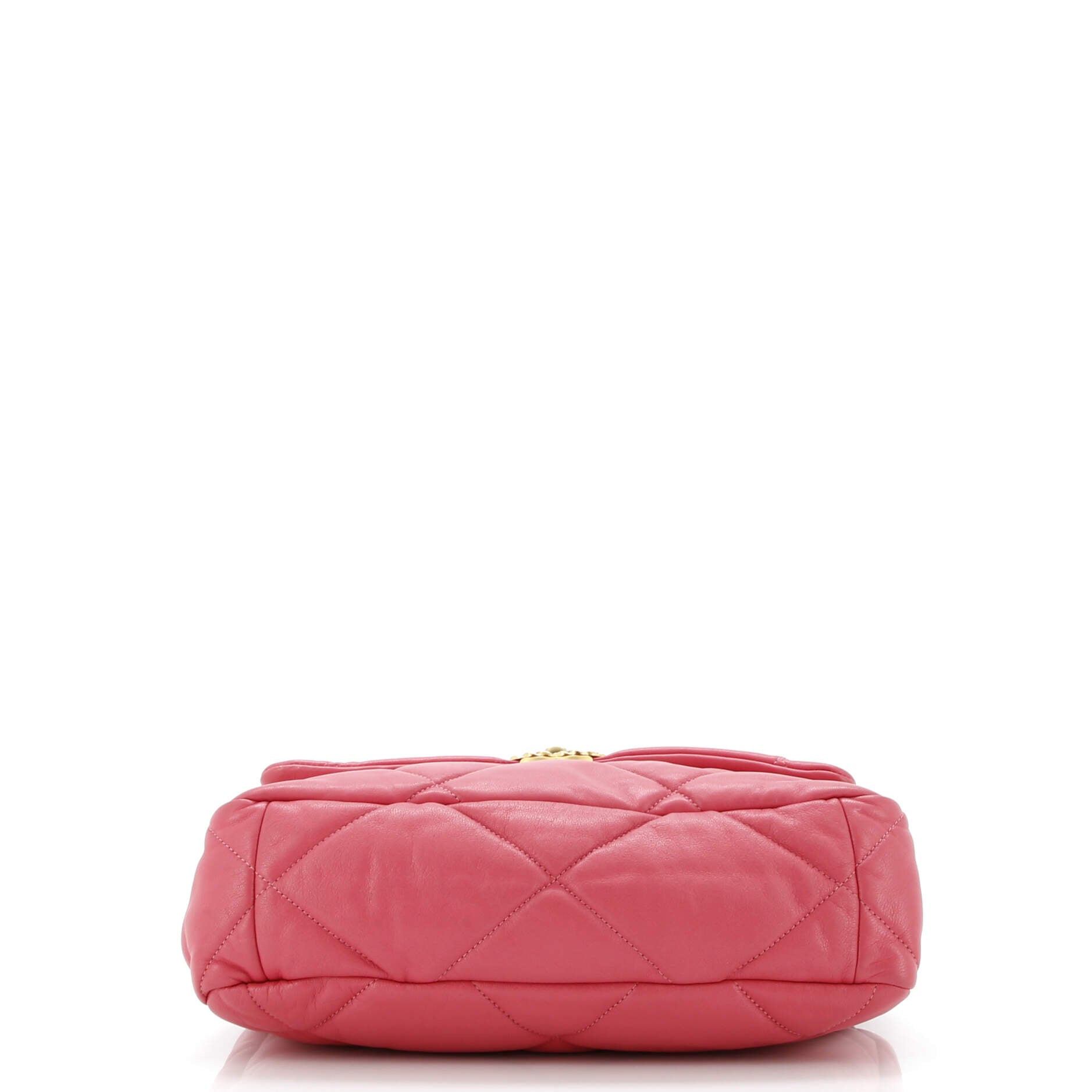 19 Flap Bag Quilted Leather Large