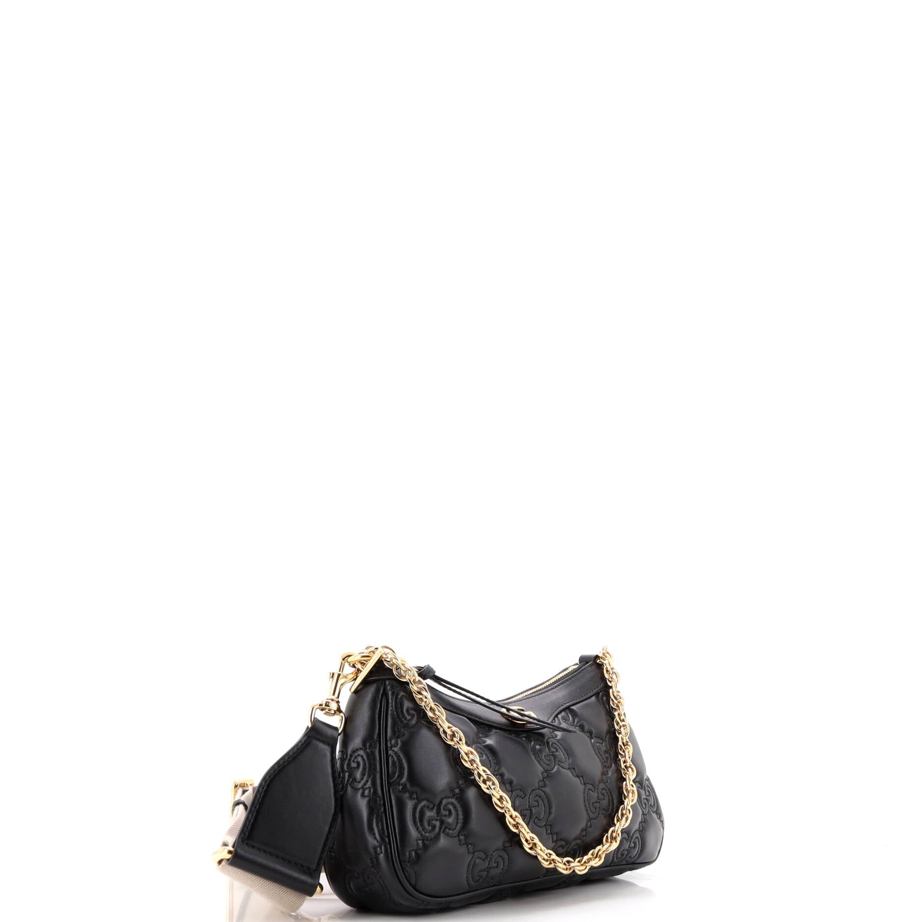 Zip Shoulder Bag GG Embossed Matelasse Leather Mini