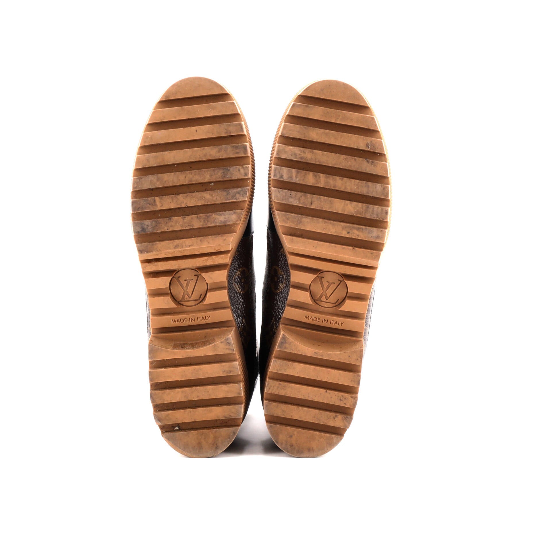 Women's Laureate Platform Desert Boots Suede with Monogram Canvas