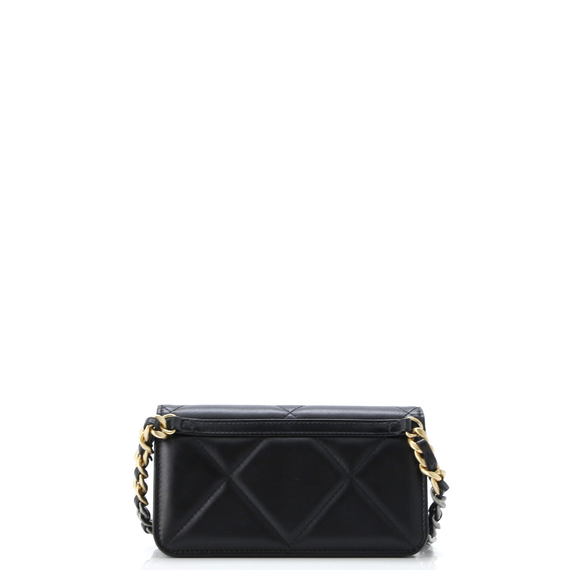 19 Clutch With Chain Quilted Lambskin